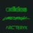 Three brand names are displayed in glowing green text against a dark background. The words are 'adidas', 'LIVESTOCK', and 'ARC'TERYX', each written in distinct styles.